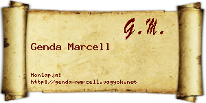 Genda Marcell névjegykártya